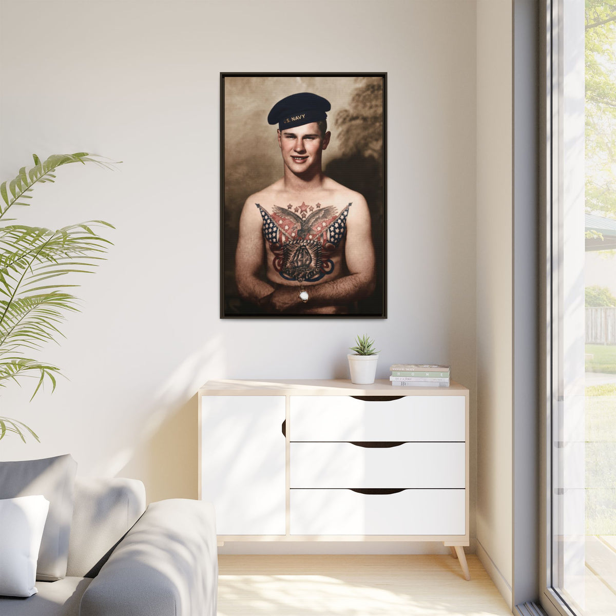 celibataire 037 | Framed Vintage Photo - Matte Canvas