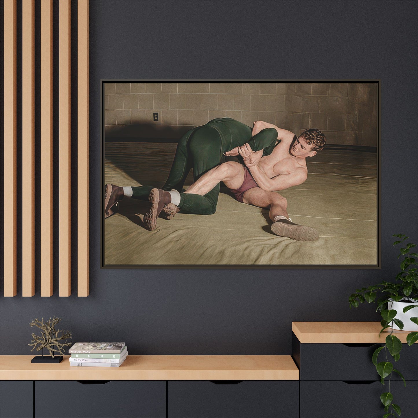 athlétisme 032 | Framed Vintage Photo - Matte Canvas
