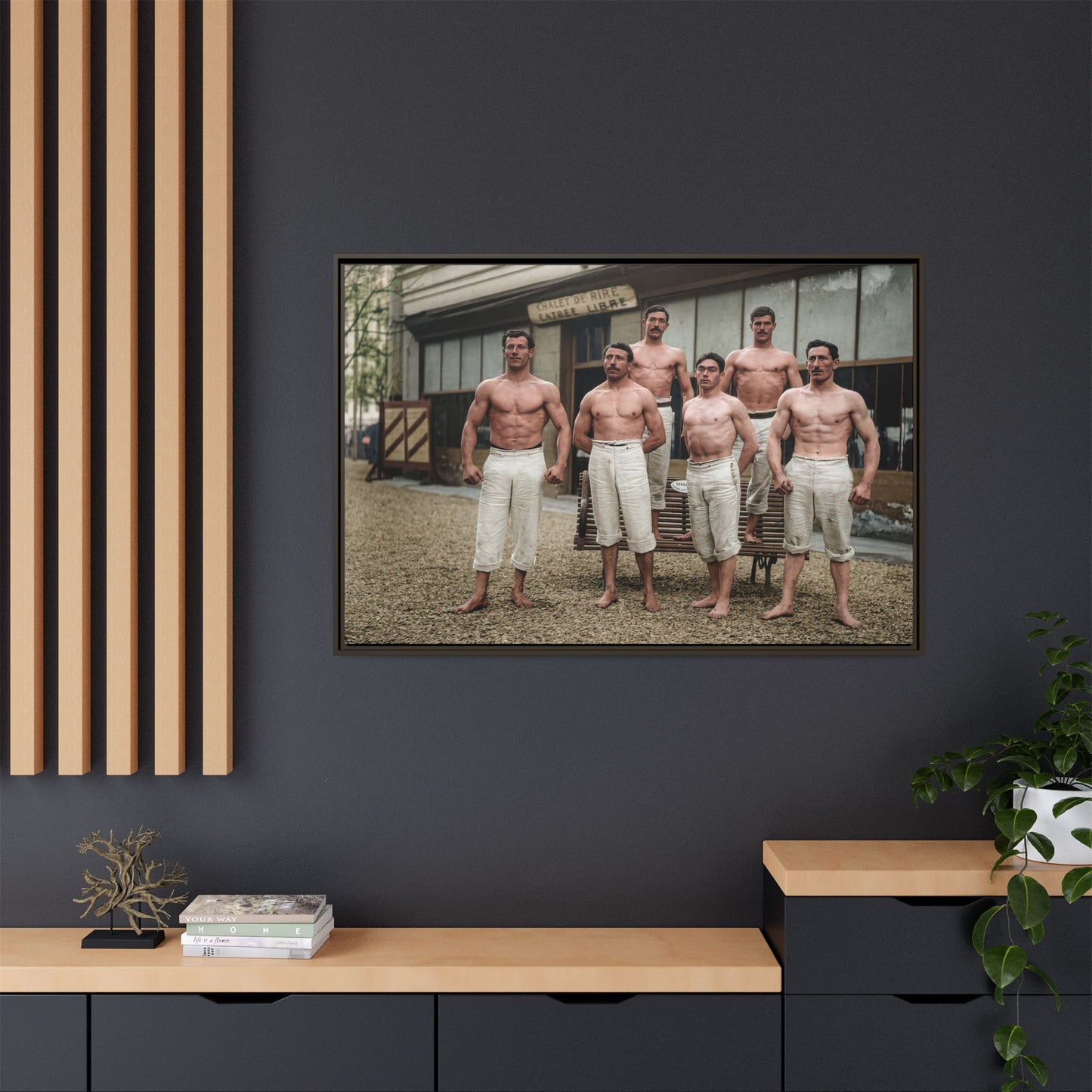 athlétisme 044| Framed Vintage Photo - Matte Canvas