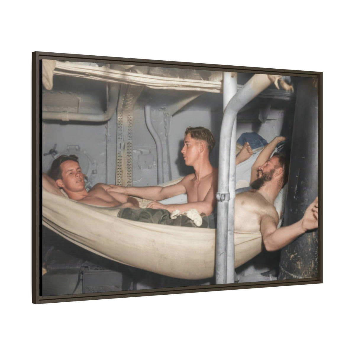 hommes 004 | Framed Vintage Photo - Matte Canvas