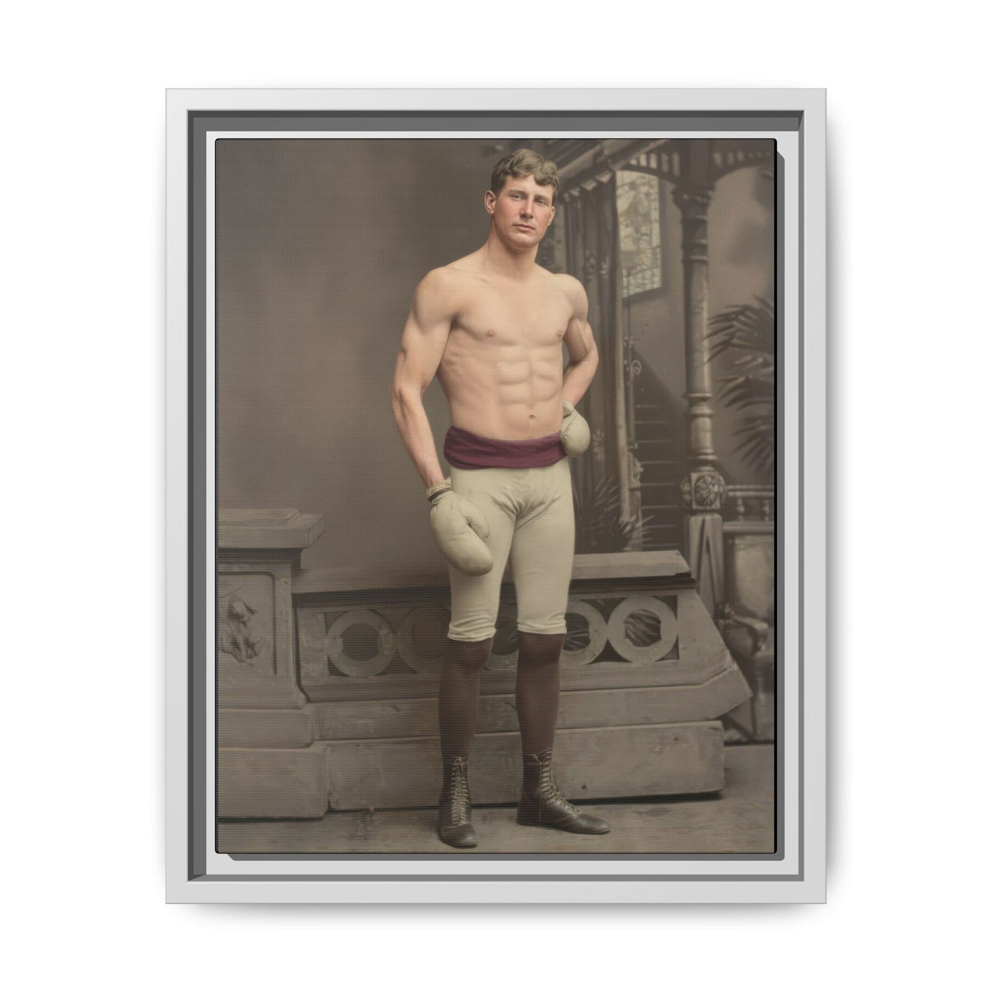 Early twentieth century physical culture boxer portrait vintage sports wall decor