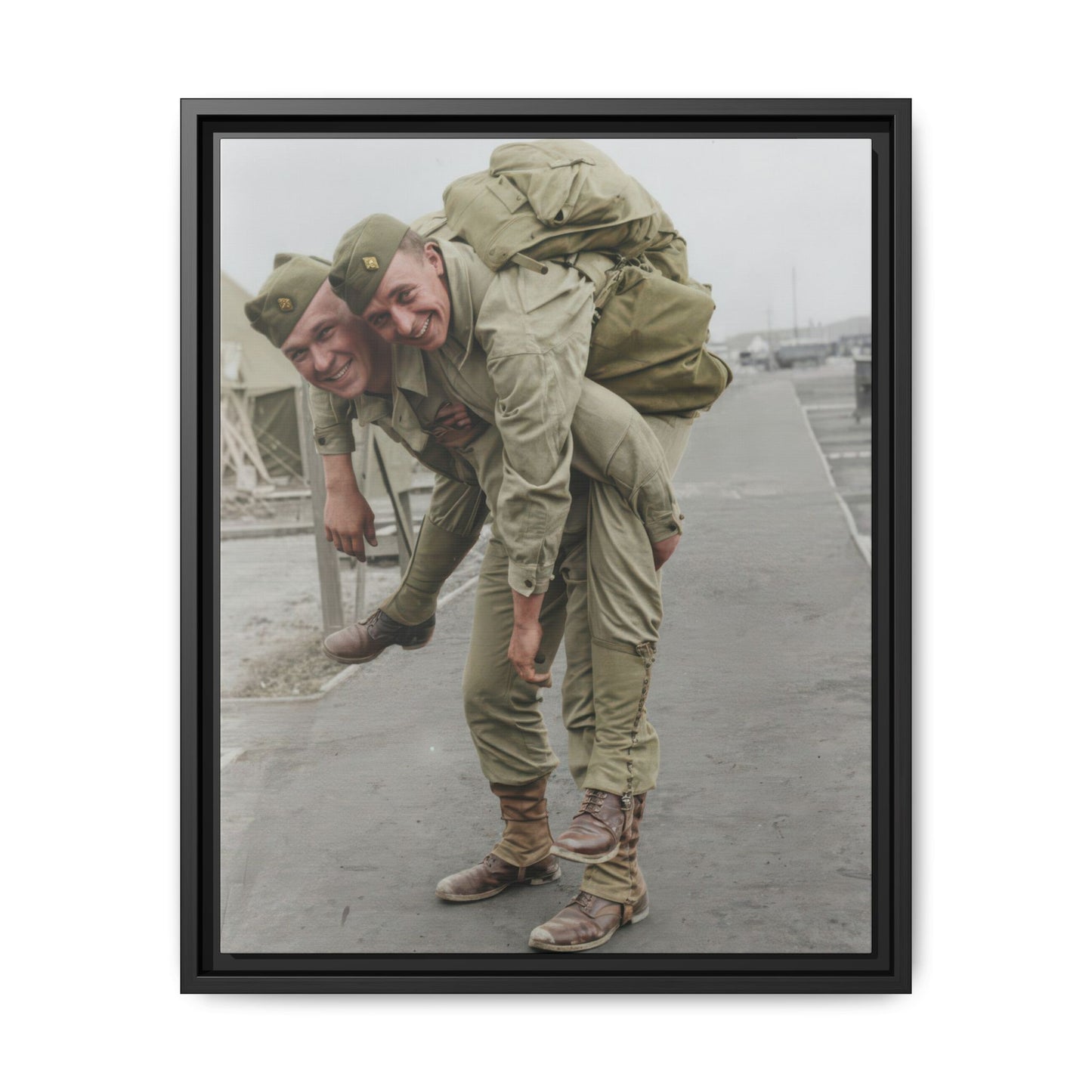 paire 074 | Framed Vintage Photo - Matte Canvas