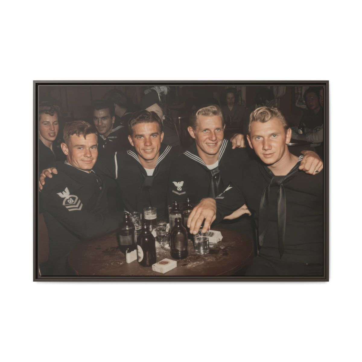 hommes 007 | Framed Vintage Photo - Matte Canvas2
