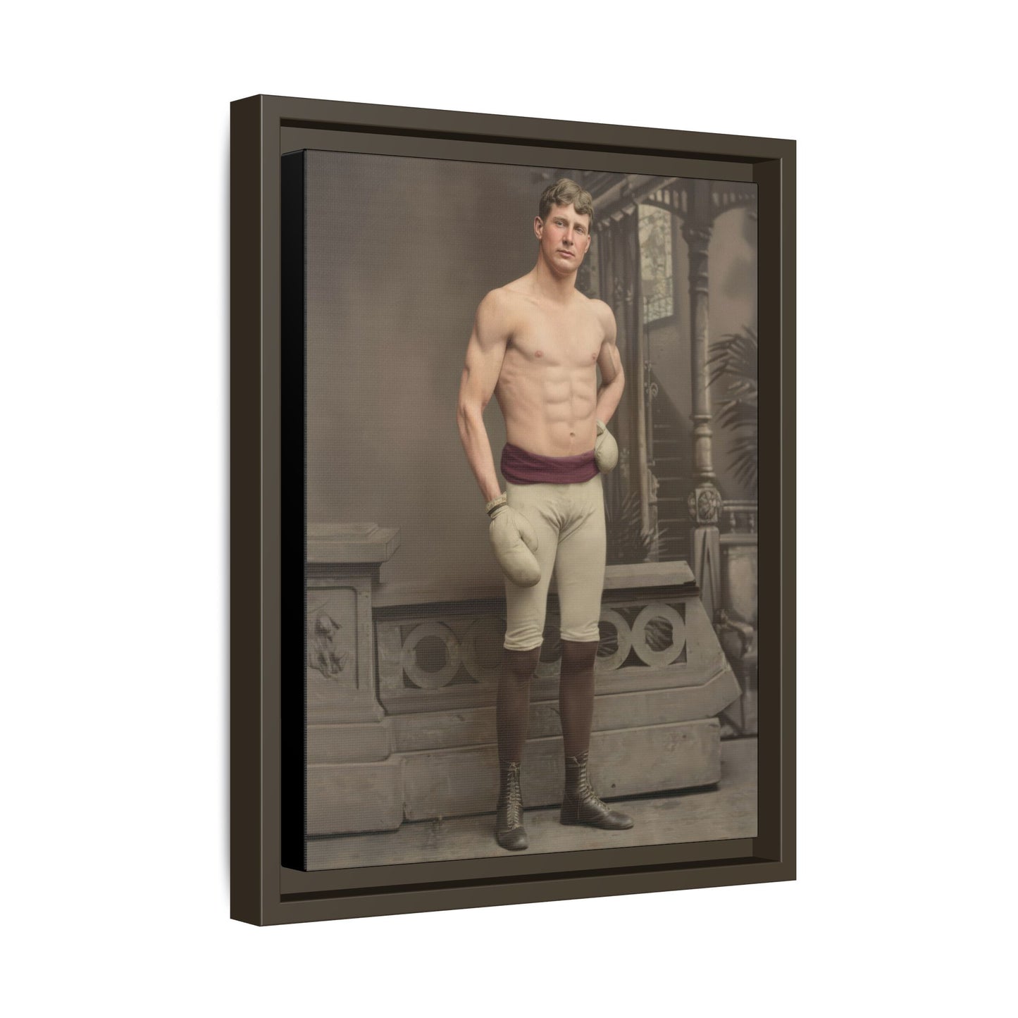 athlétisme 008 | Framed Vintage Photo - Matte Canvas