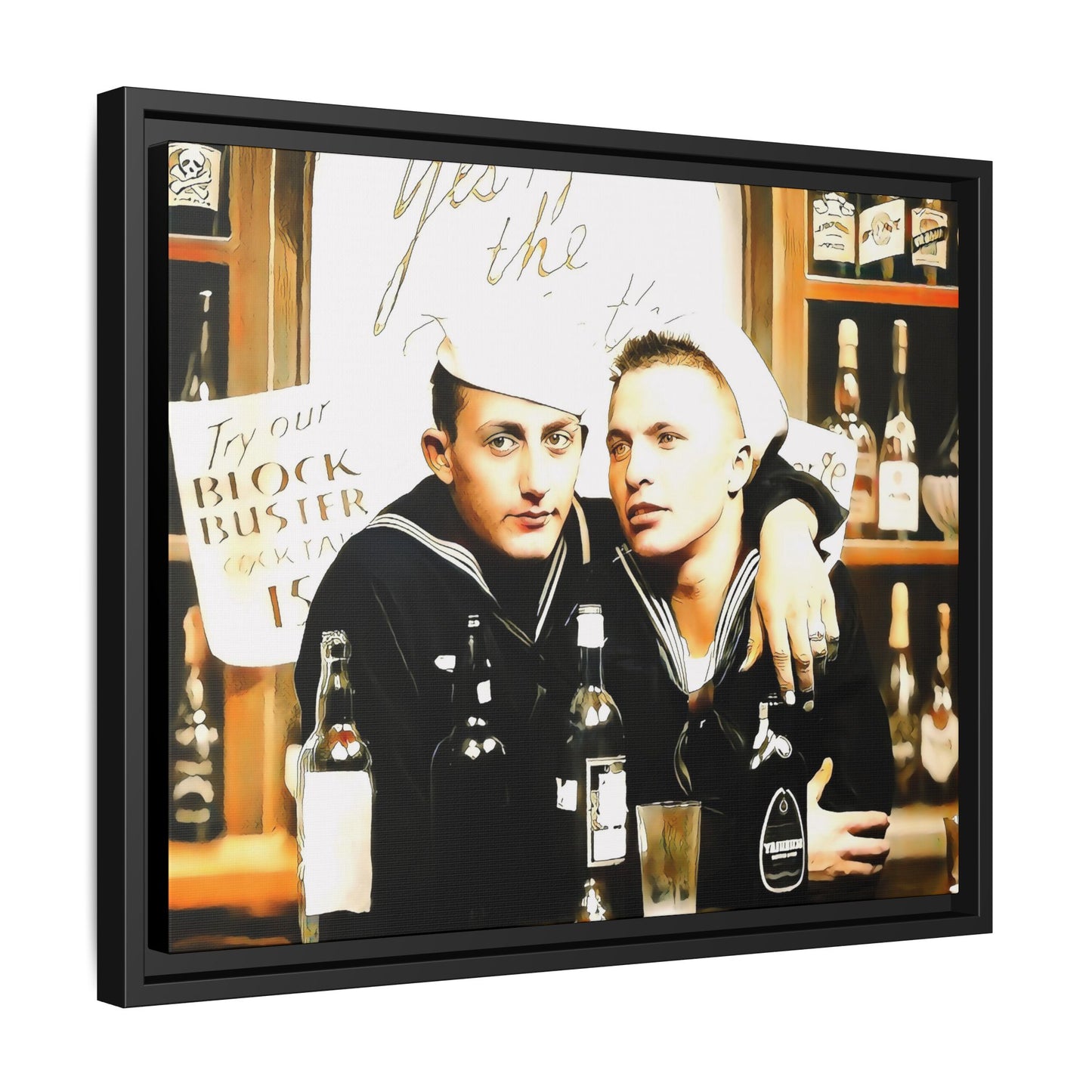 paire 048 | Framed Vintage Photo - Matte Canvas