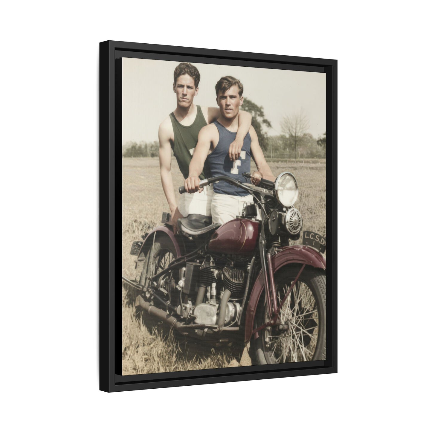 paire 055 | Framed Vintage Photo - Matte Canvas