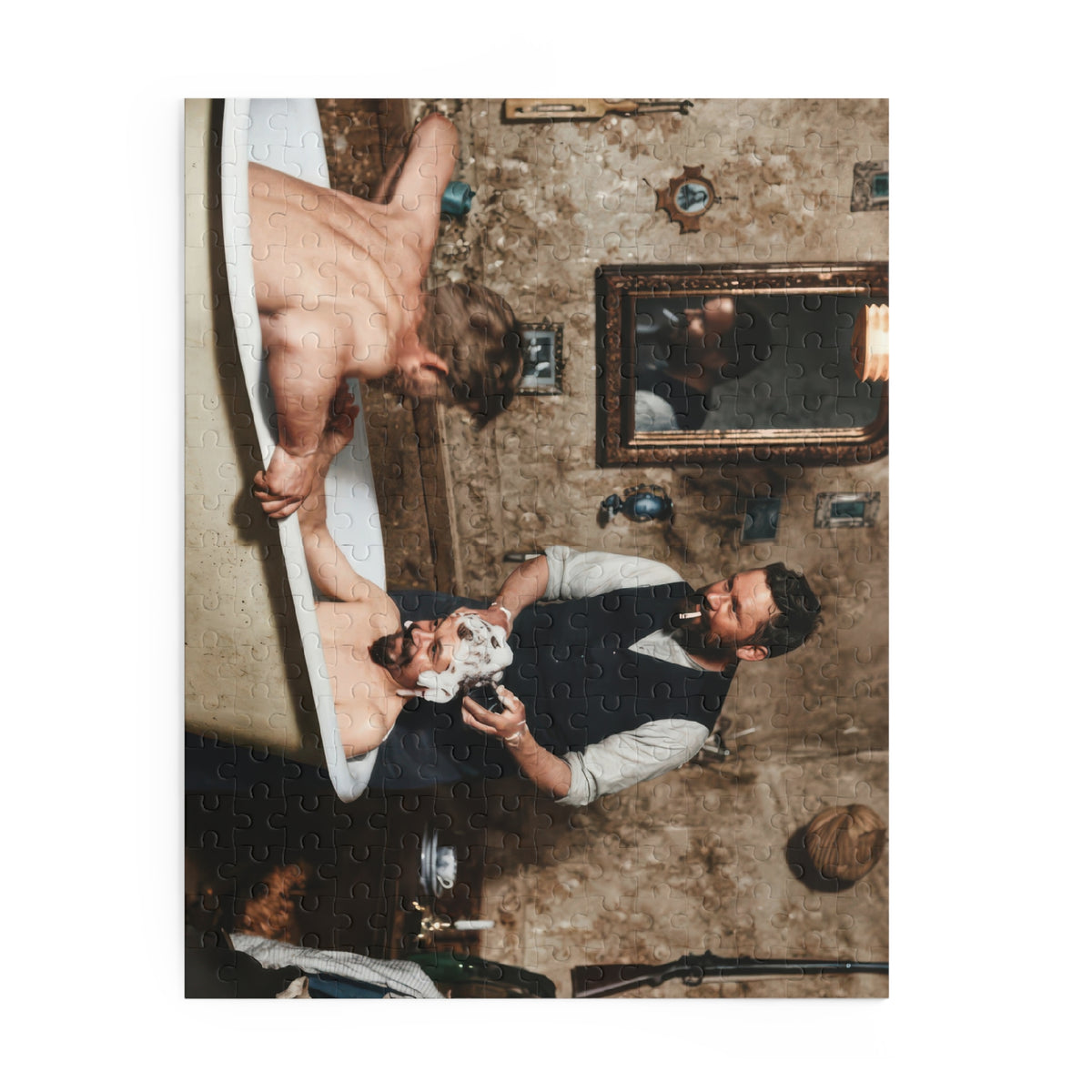 Vintage Clawfoot Bathtub Photo Jigsaw Puzzle | LGBTQ+ Heritage | hommes 031