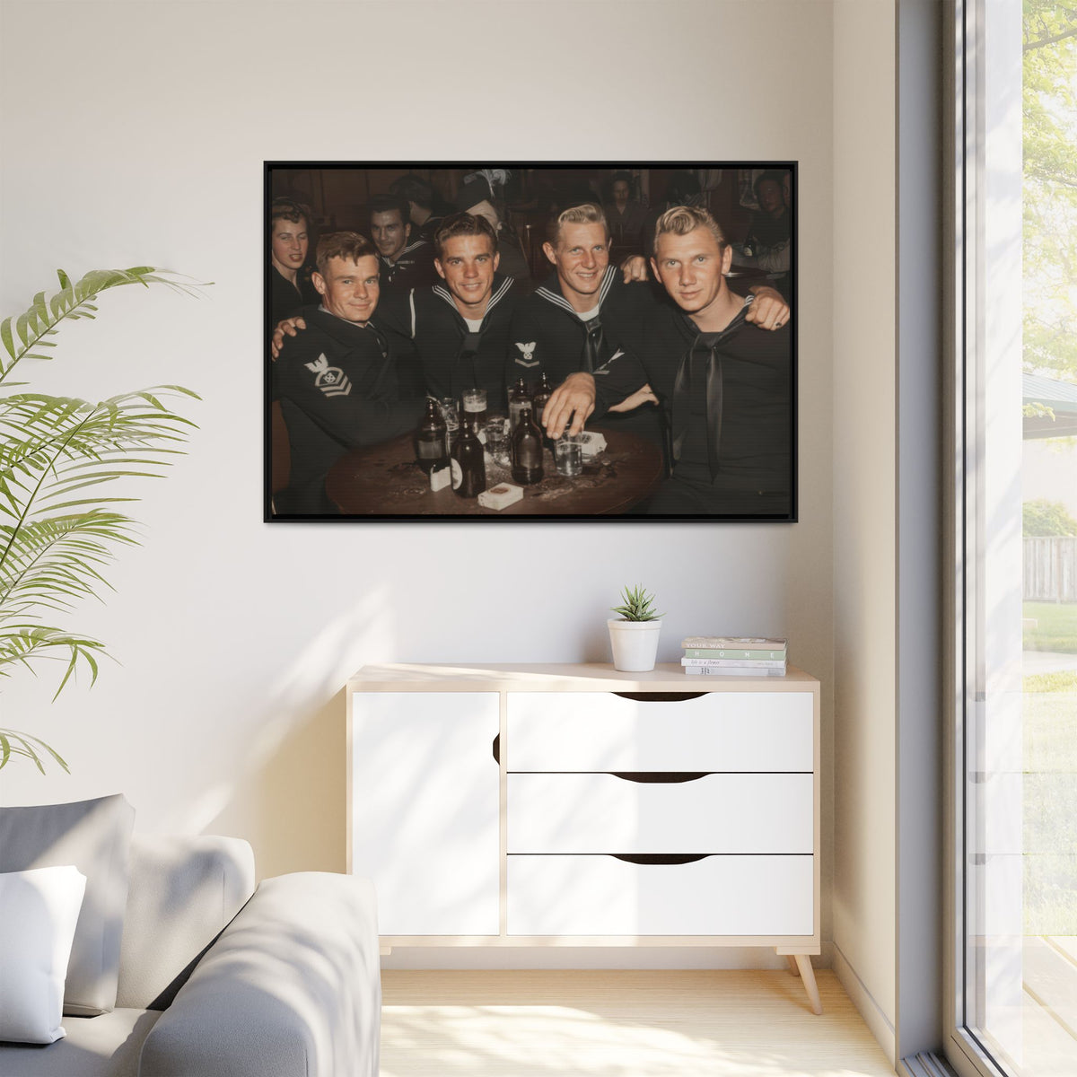 hommes 007 | Framed Vintage Photo - Matte Canvas2