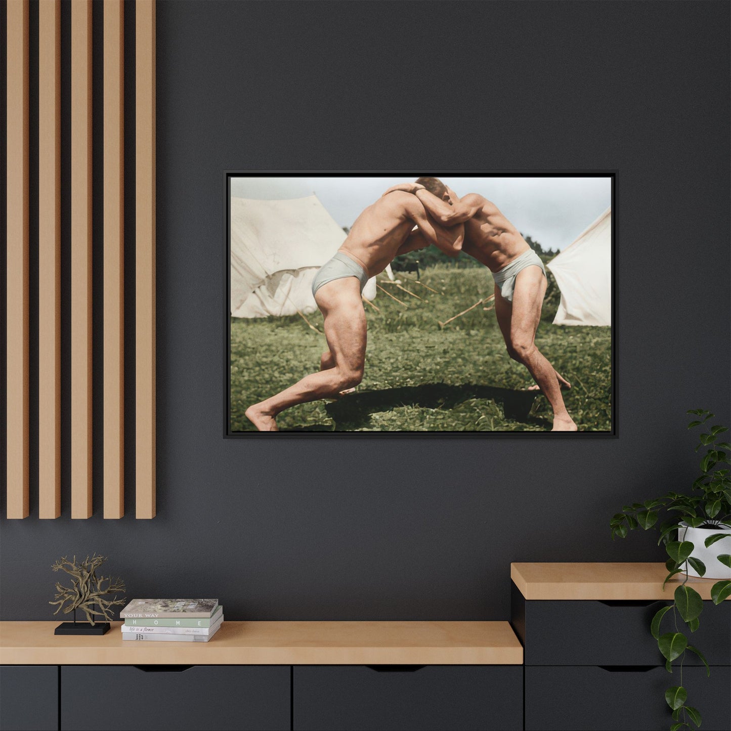 athlétisme 019 | Framed Vintage Photo - Matte Canvas