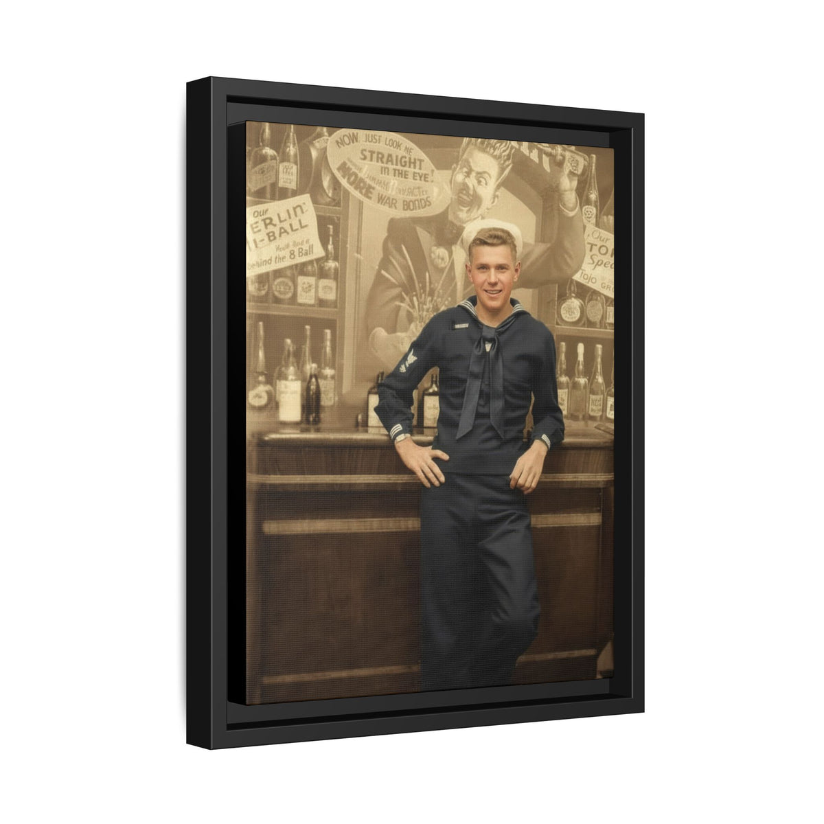 celibataire 006 | Framed Vintage Photo - Matte Canvas