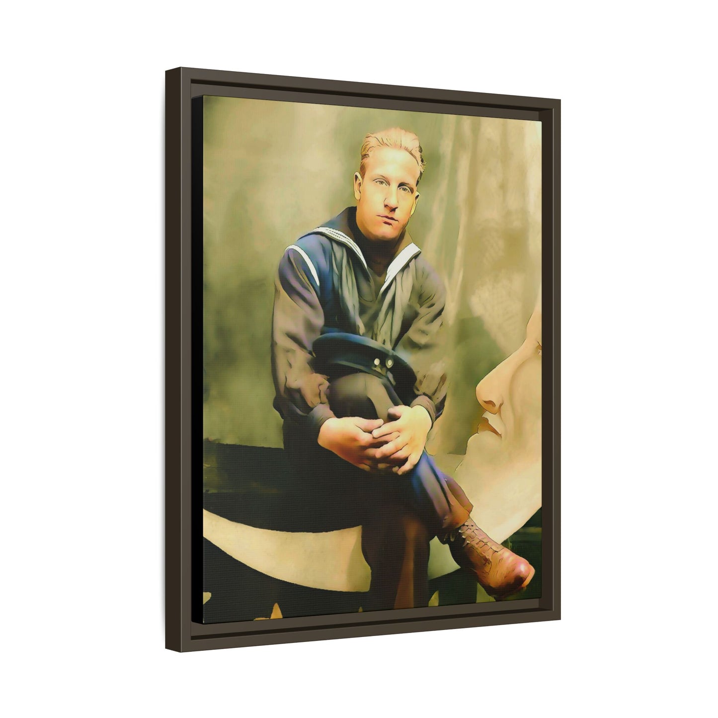 celibataire 016 | Framed Vintage Photo - Matte Canvas