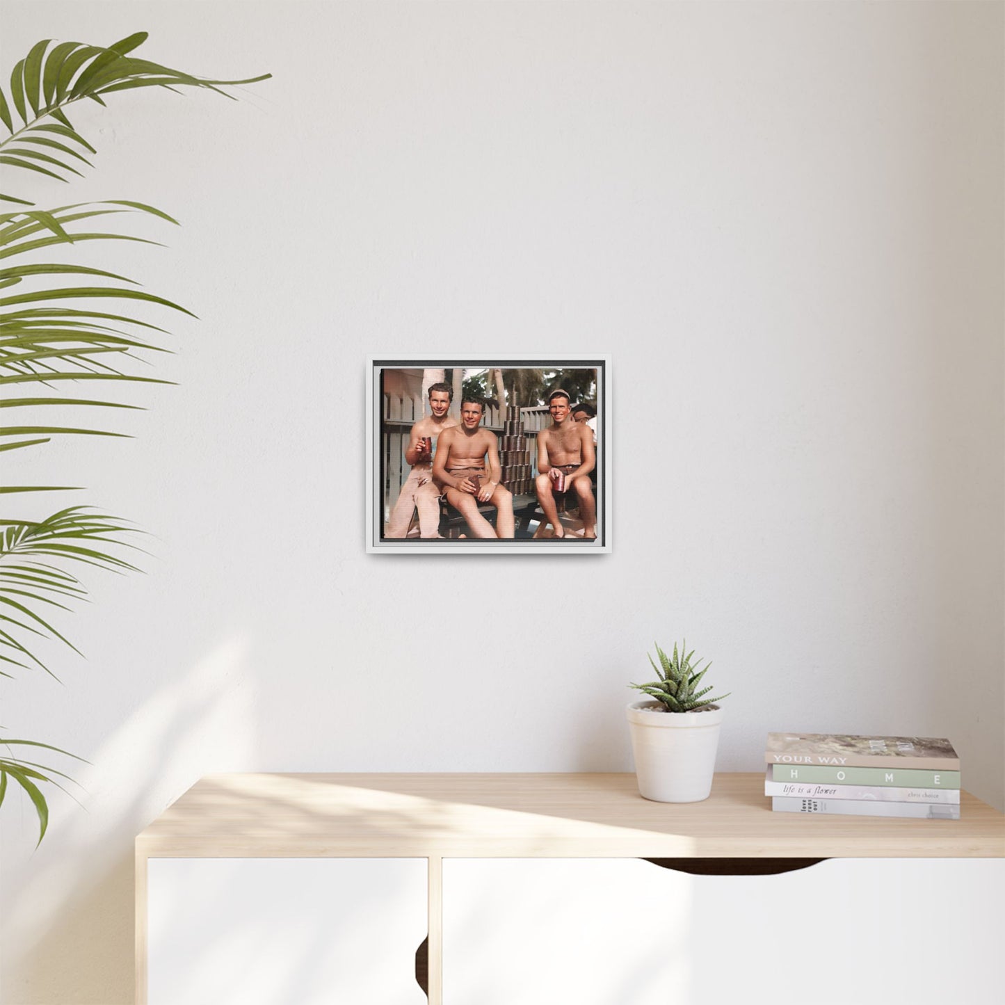 hommes 003 | Framed Vintage Photo - Matte Canvas