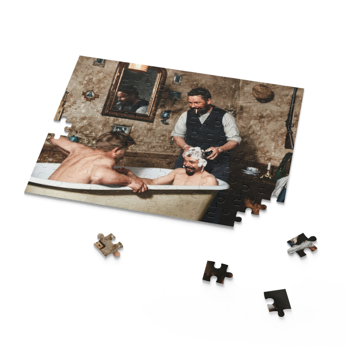 Vintage Clawfoot Bathtub Photo Jigsaw Puzzle | LGBTQ+ Heritage | hommes 031