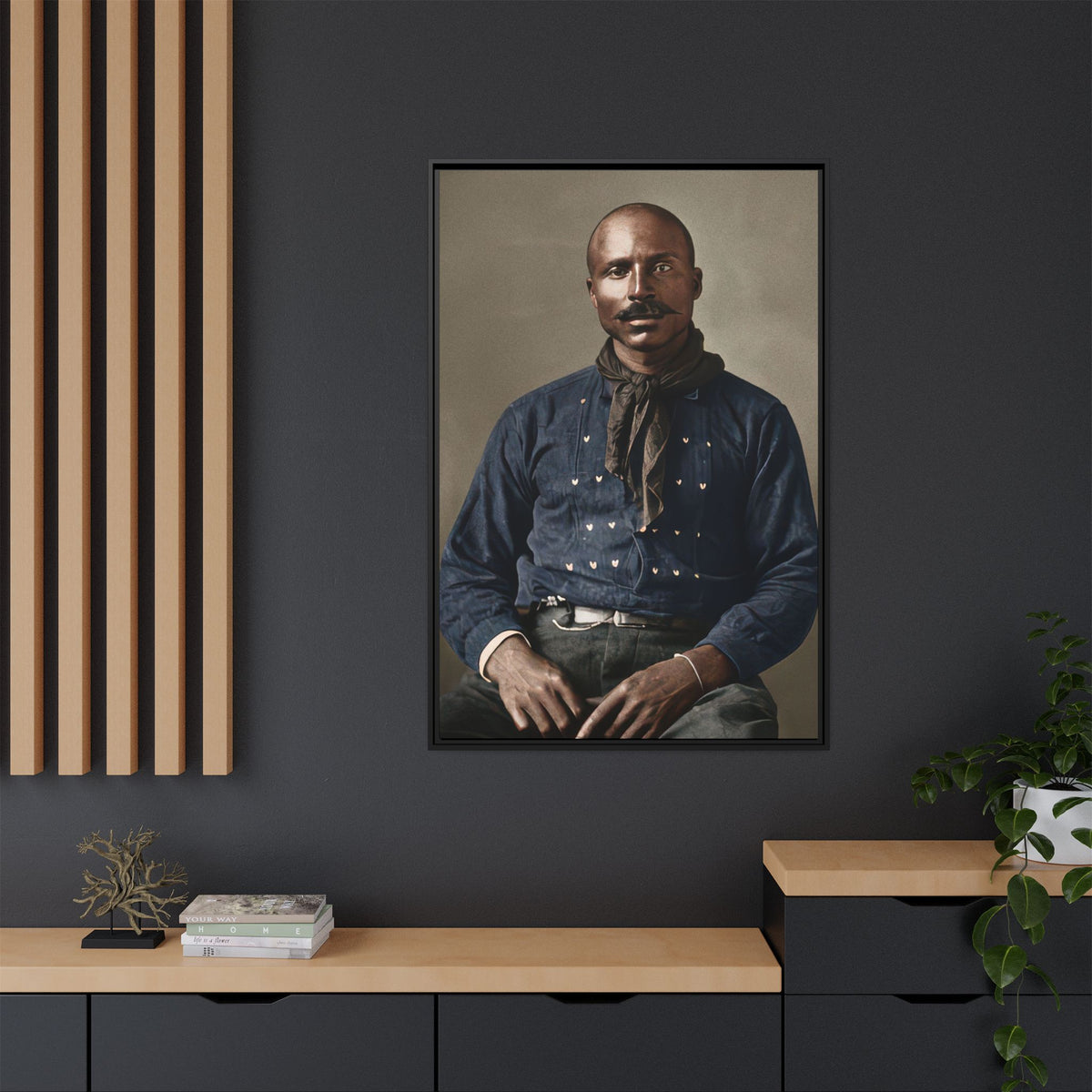 celibataire 017 | Framed Vintage Photo - Matte Canvas