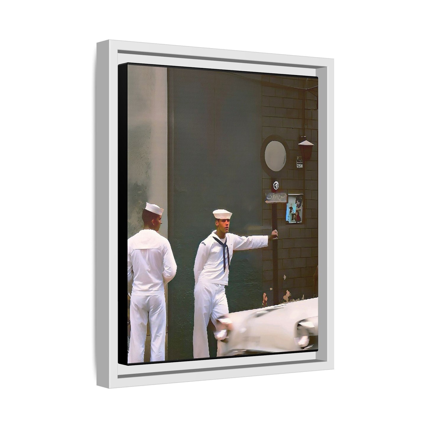 hommes 012 | Framed Vintage Photo - Matte Canvas