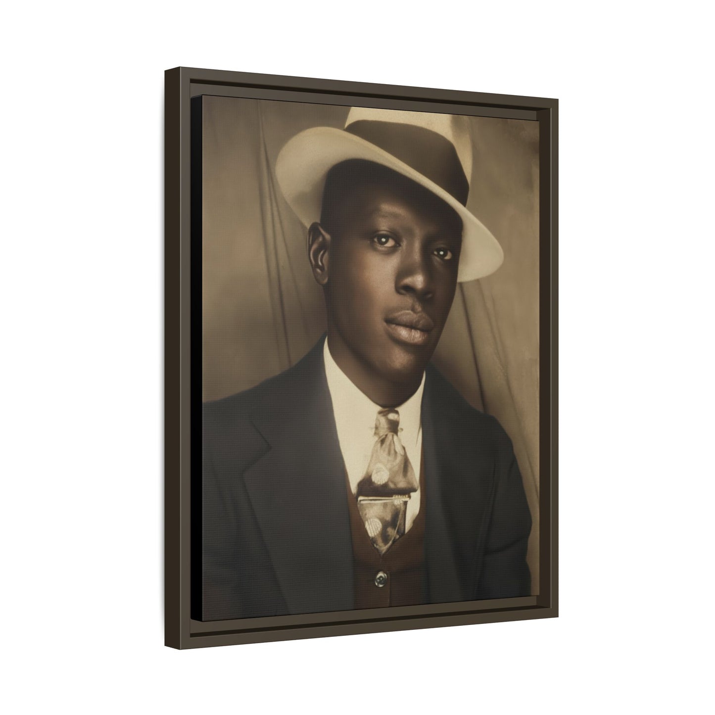 celibataire 019 | Framed Vintage Photo - Matte Canvas
