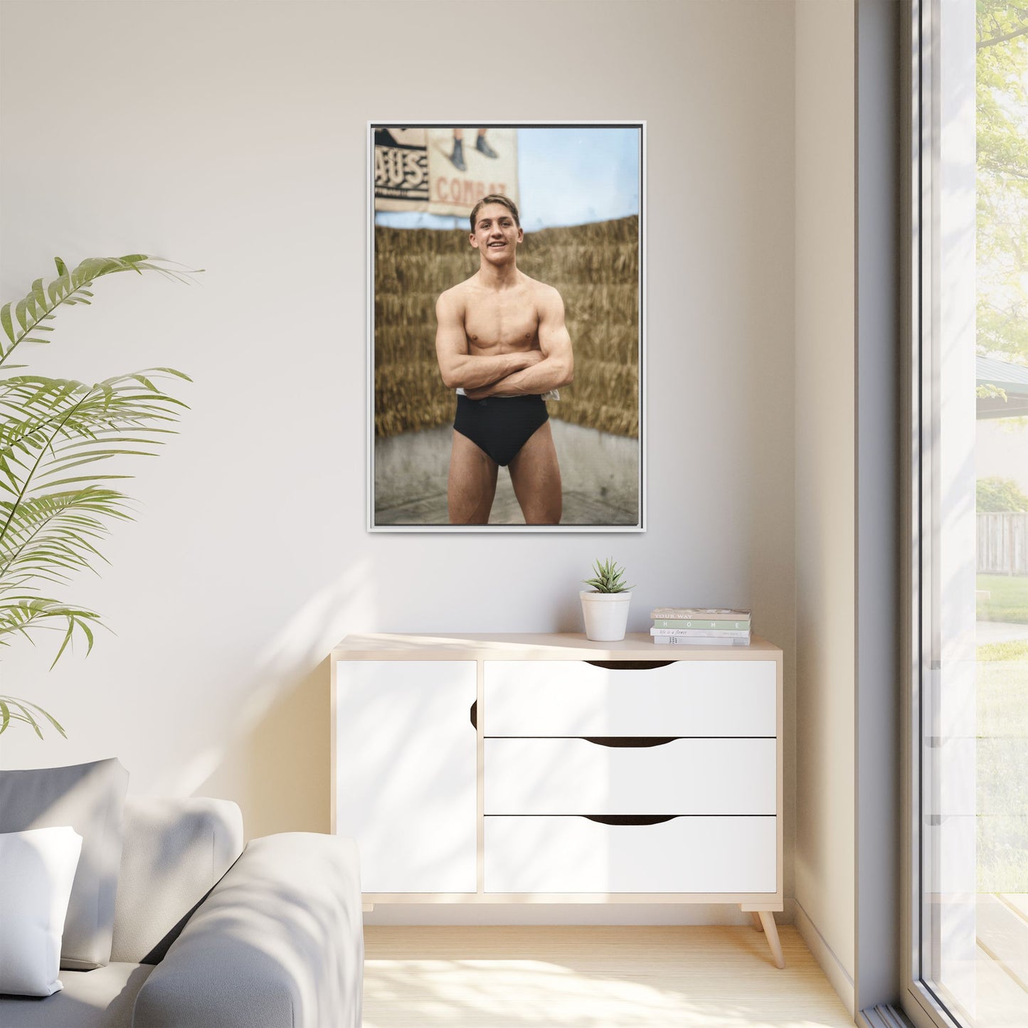 athlétisme 047 | Framed Vintage Photo - Matte Canvas