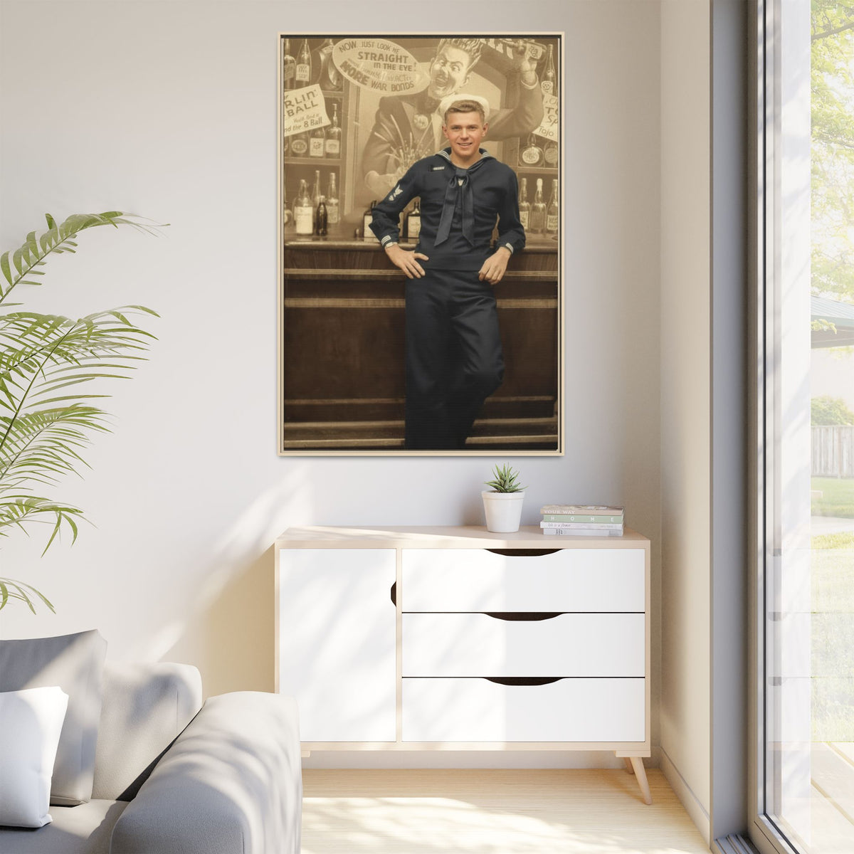 celibataire 006 | Framed Vintage Photo - Matte Canvas