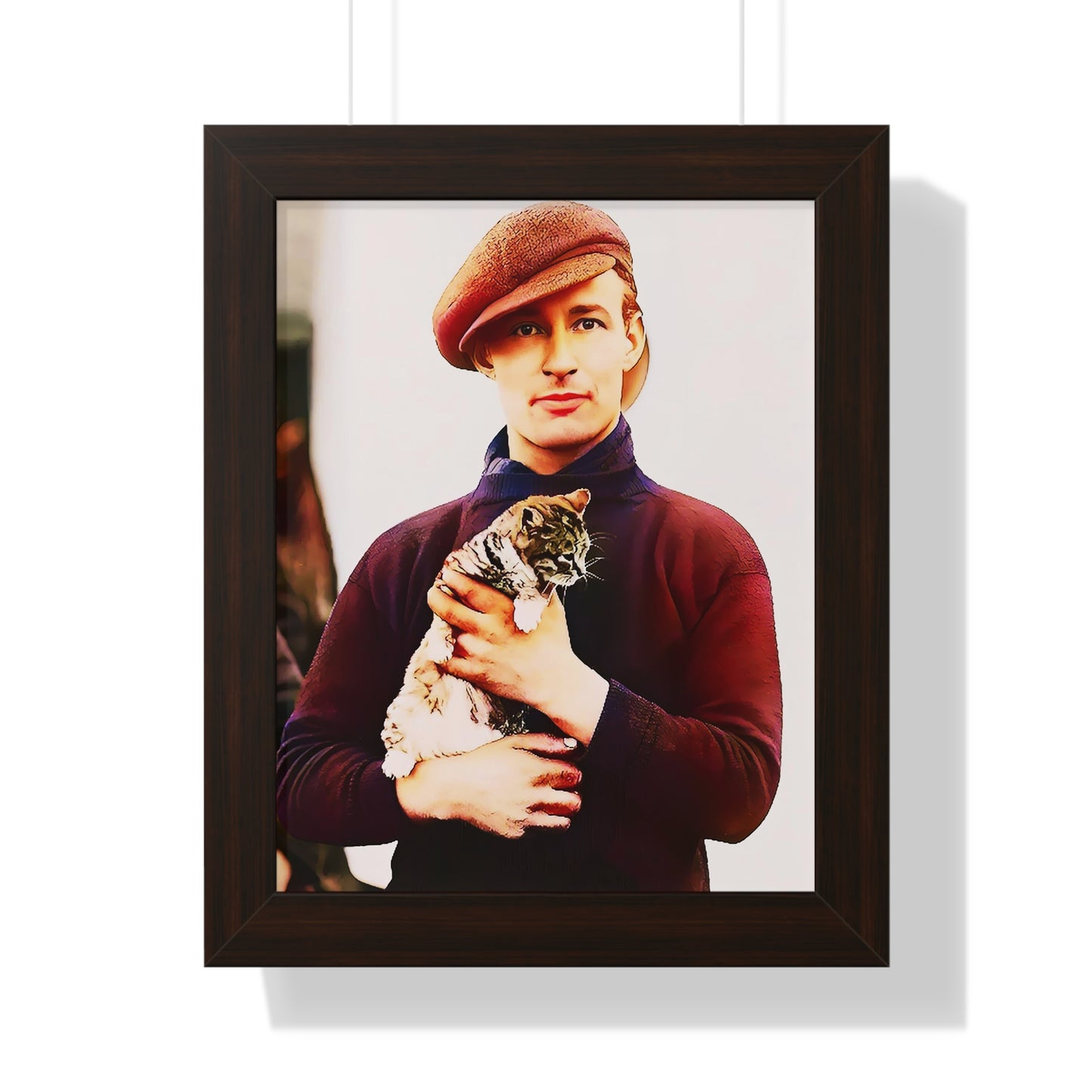 celibataire 028 | Framed Poster Vintage Spanish Man Cat Male Boat Photo Ship Gay Queer LGBTQ Gift