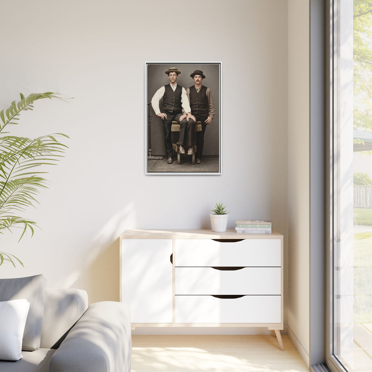 paire 163 | Framed Vintage Photo - Matte Canvas