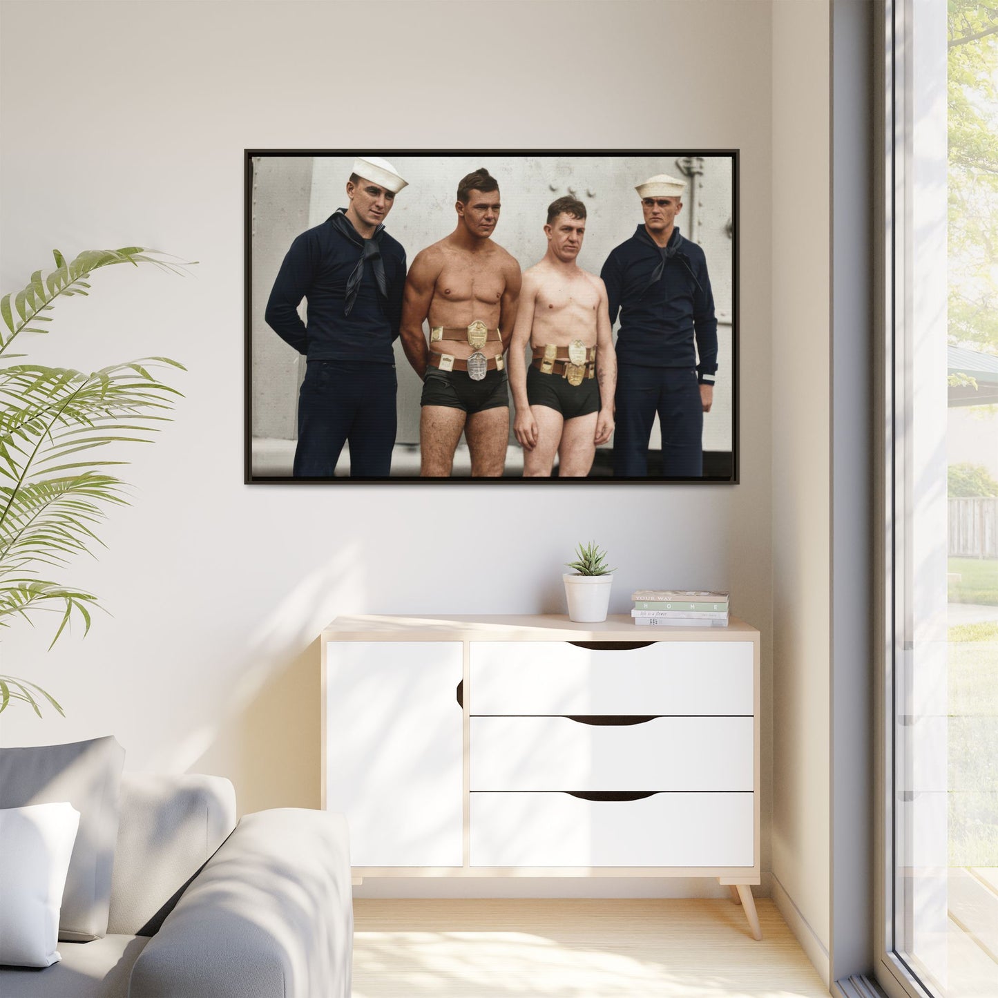 athlétisme 049 | Framed Vintage Photo - Matte Canvas