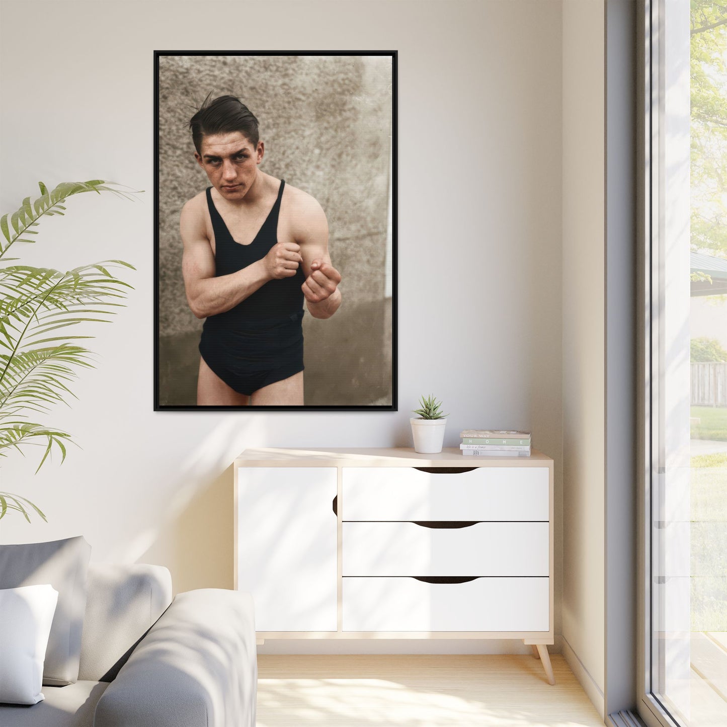 athlétisme 048 | Framed Vintage Photo - Matte Canvas