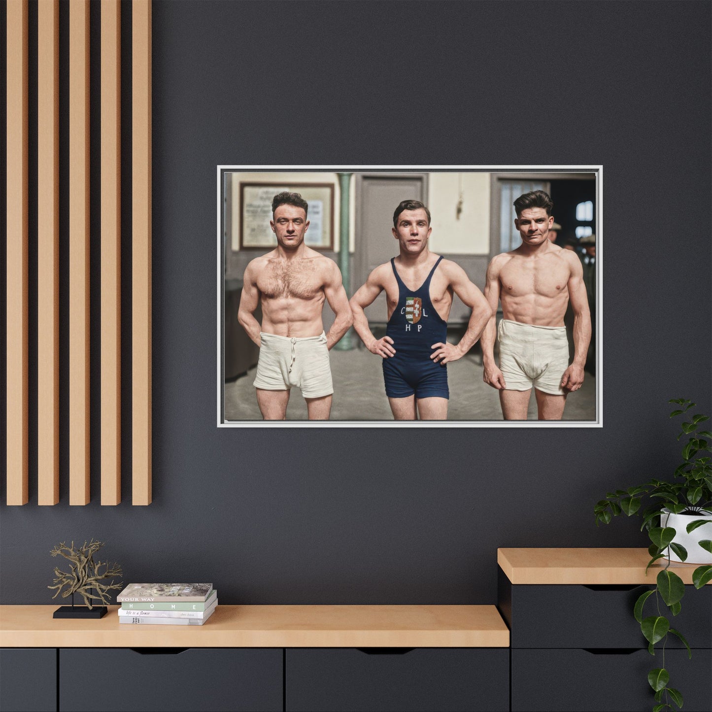 athlétisme 043 | Framed Vintage Photo - Matte Canvas