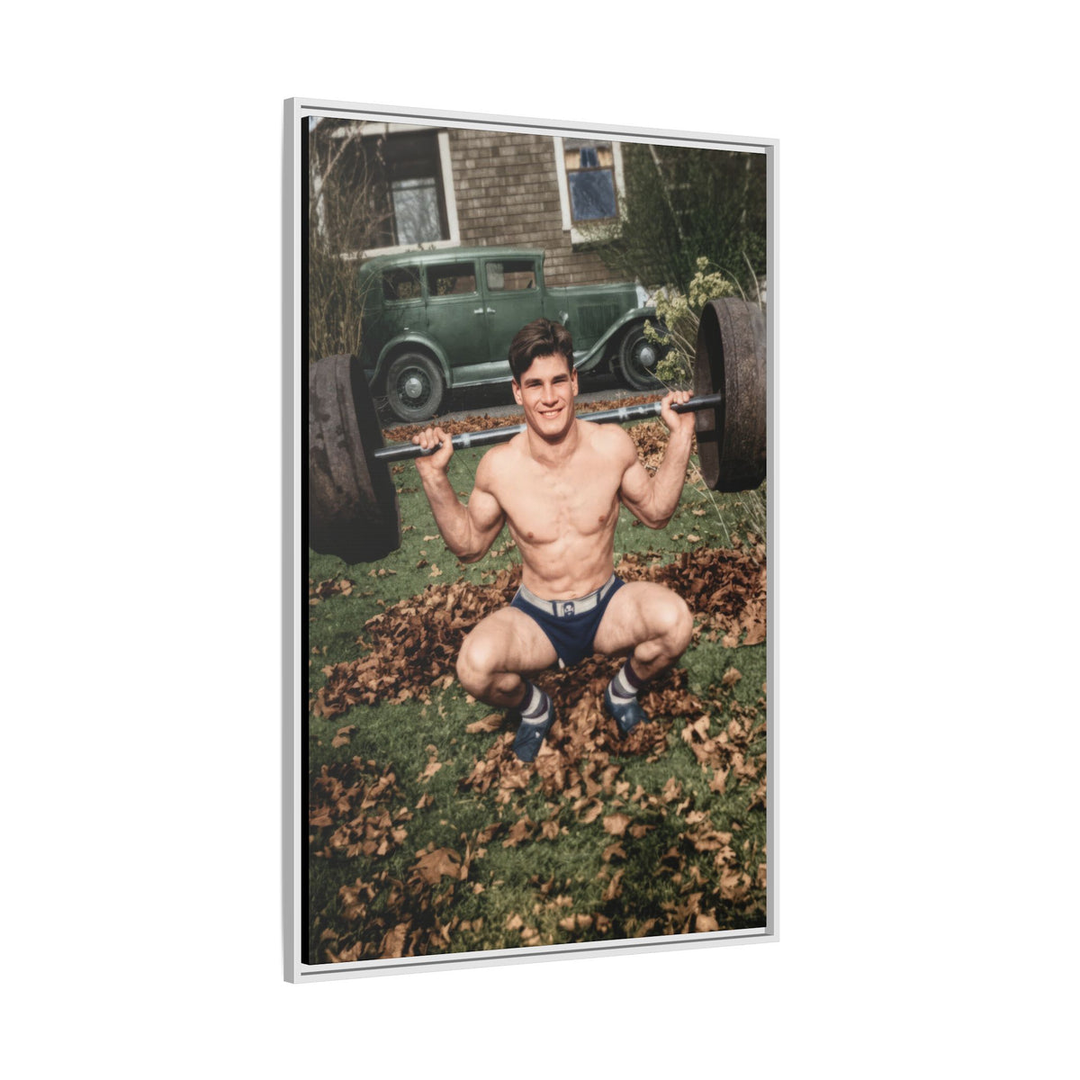 athlétisme 051 | Framed Vintage Photo - Matte Canvas