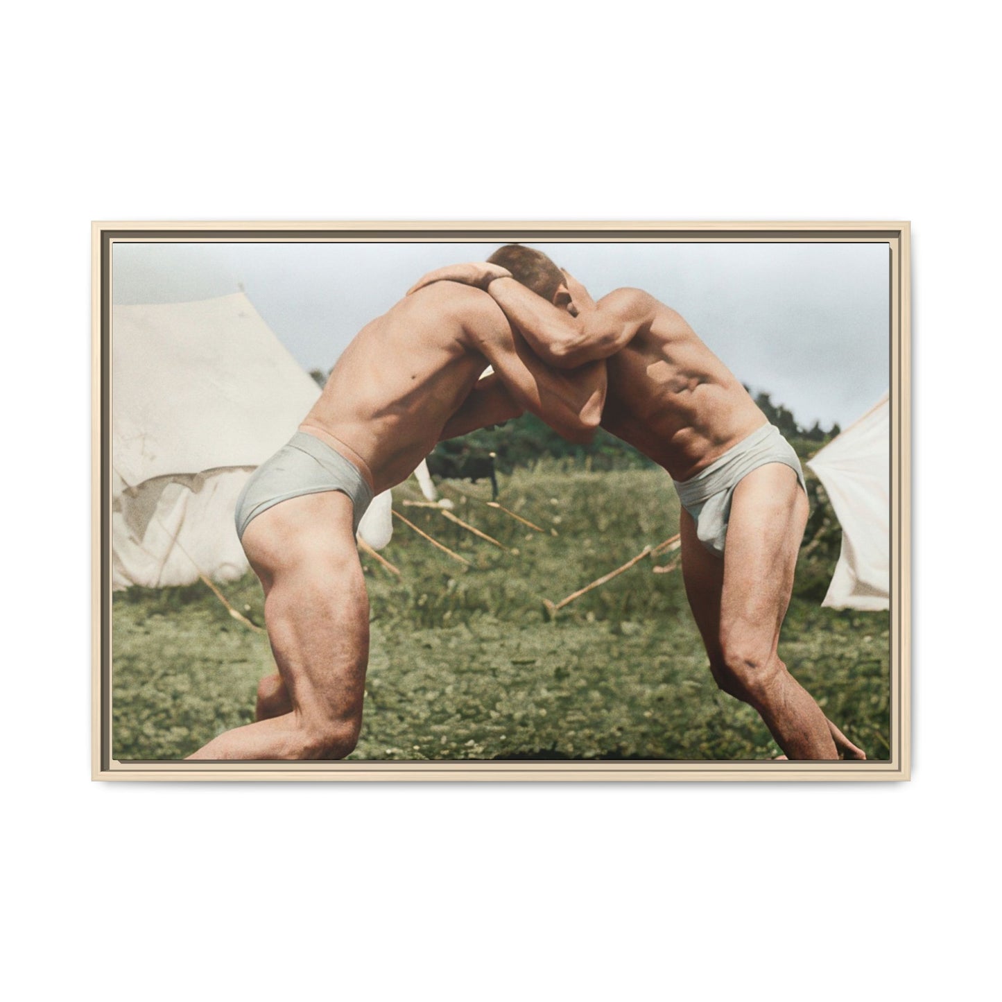 athlétisme 019 | Framed Vintage Photo - Matte Canvas