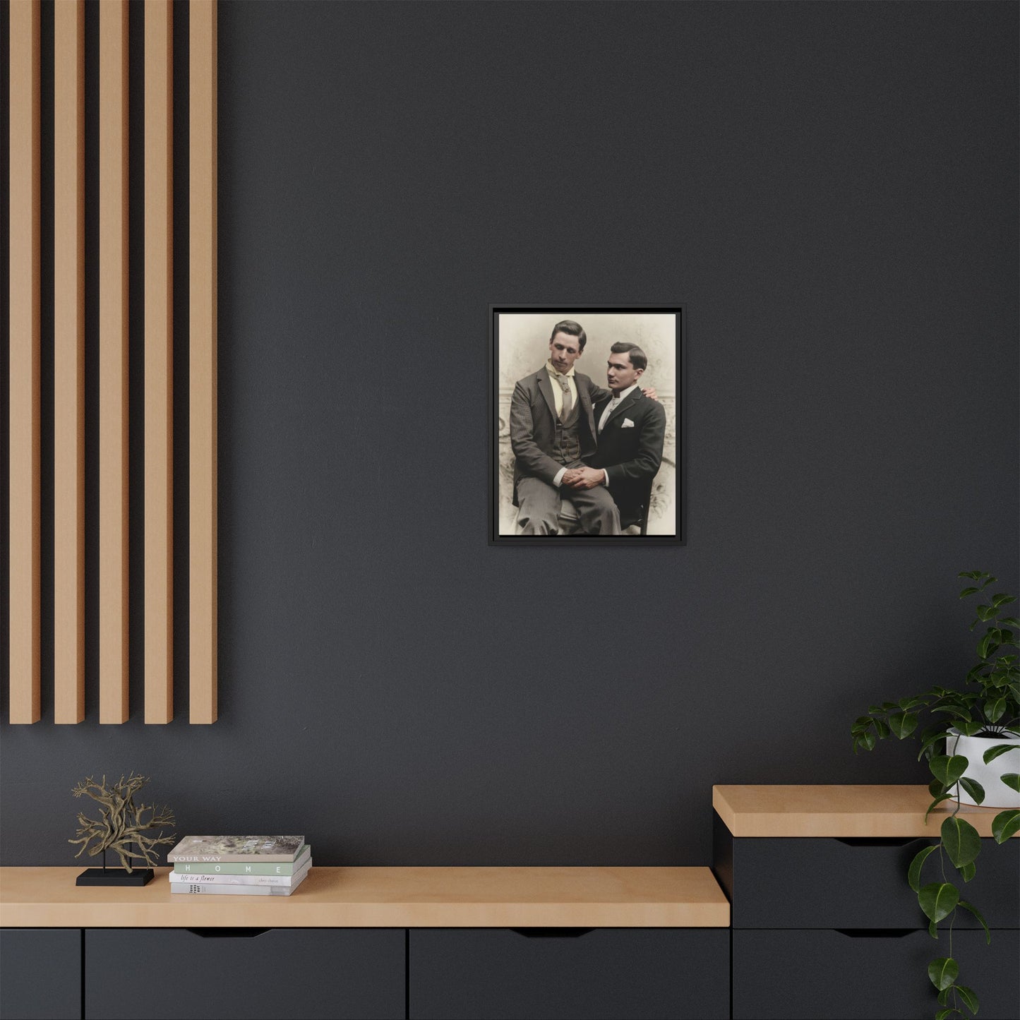 paire 063 | Framed Vintage Photo - Matte Canvas