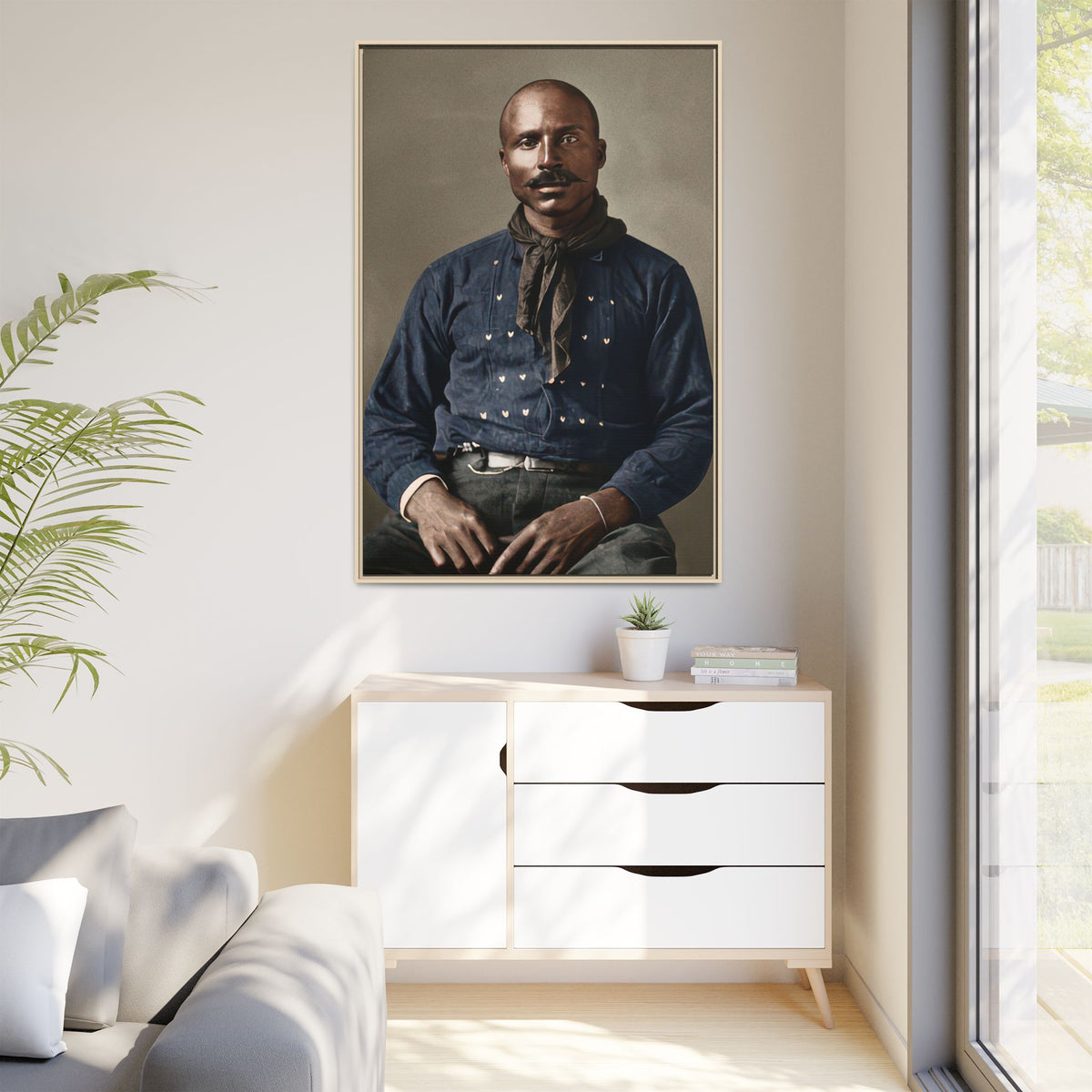 celibataire 017 | Framed Vintage Photo - Matte Canvas