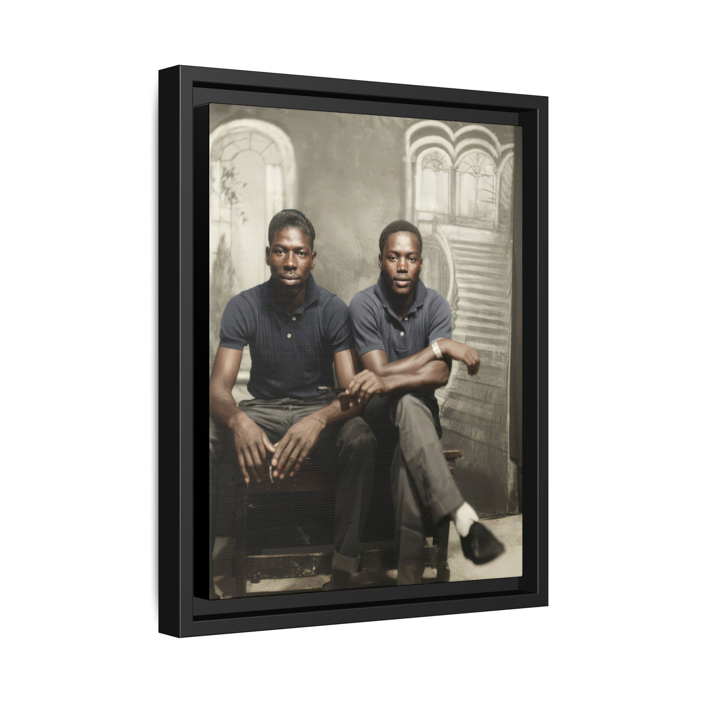 paire 044 | Framed Vintage Photo - Matte Canvas