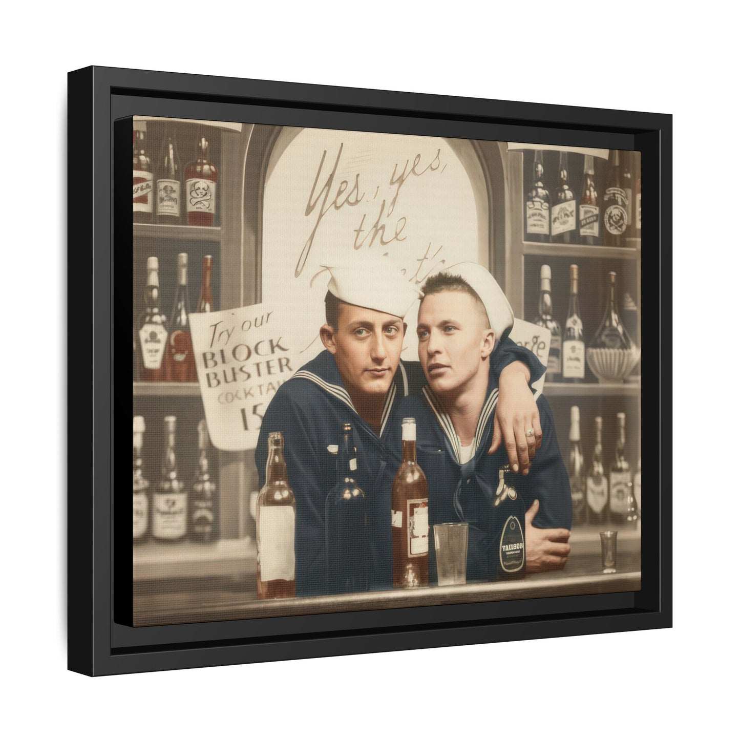 paire 048 | Framed Vintage Photo - Matte Canvas