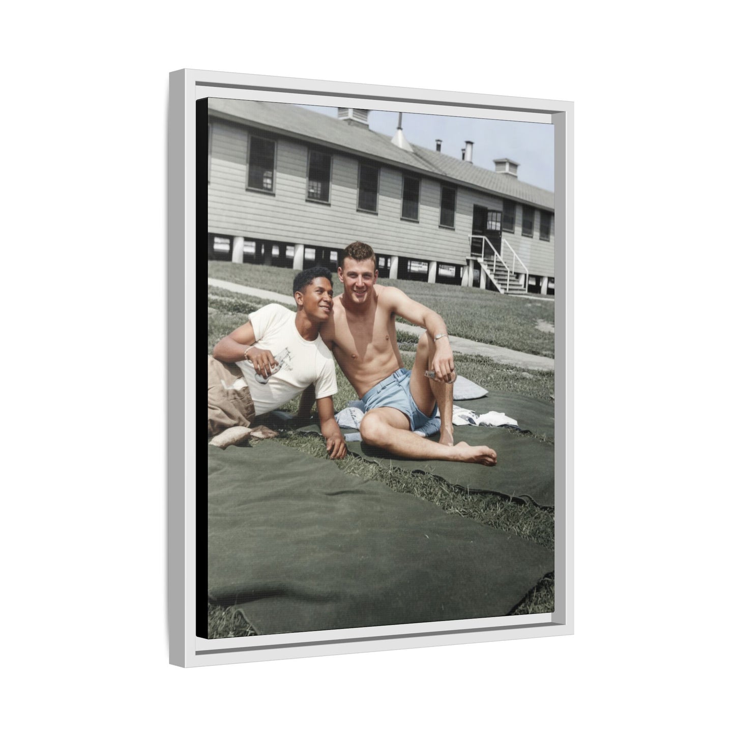 paire 038 | Framed Vintage Photo - Matte Canvas