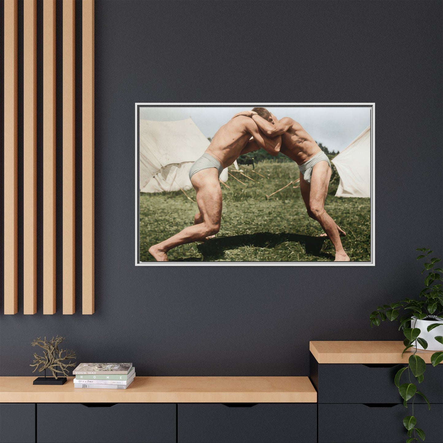 athlétisme 019 | Framed Vintage Photo - Matte Canvas