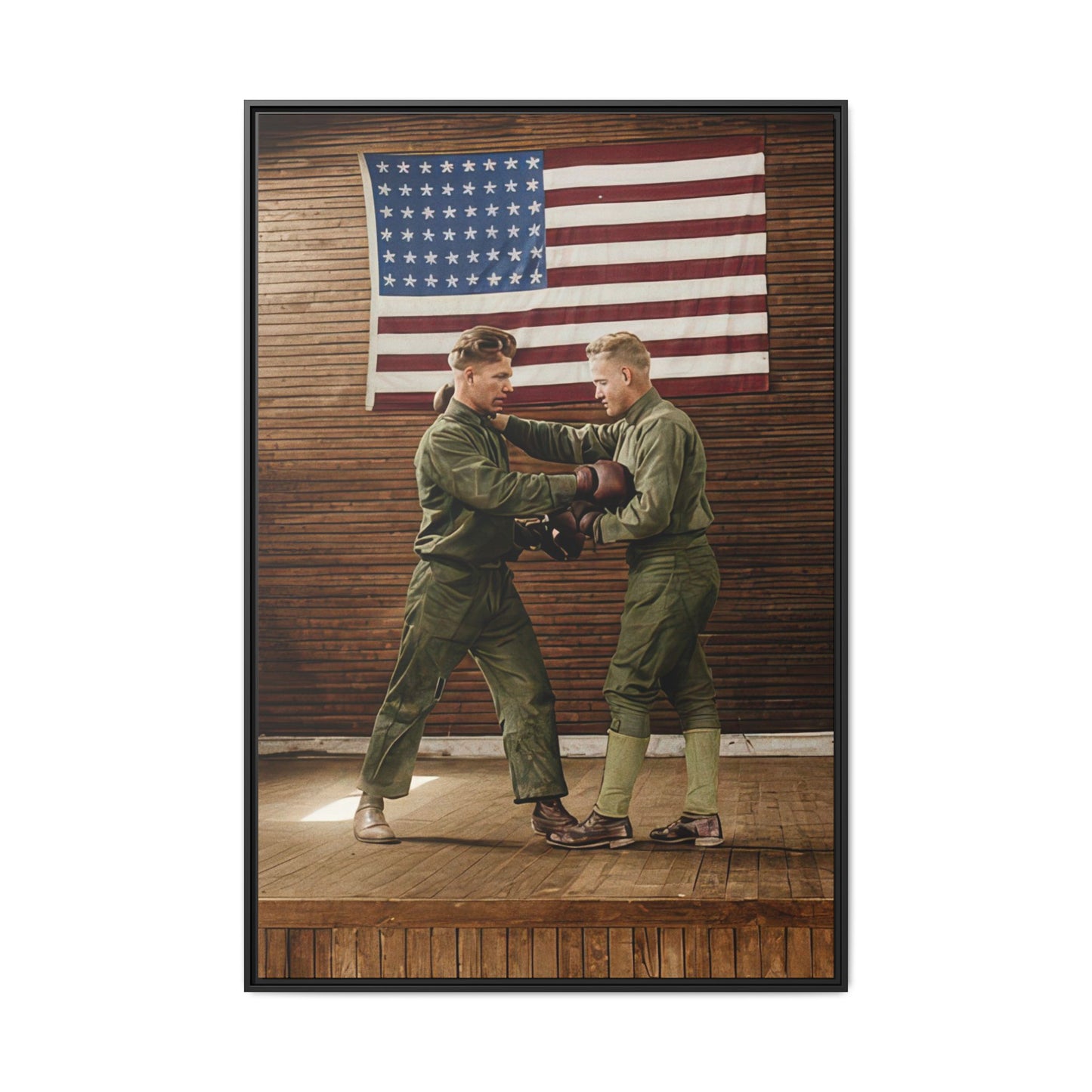athlétisme 034 | Framed Vintage Photo - Matte Canvas