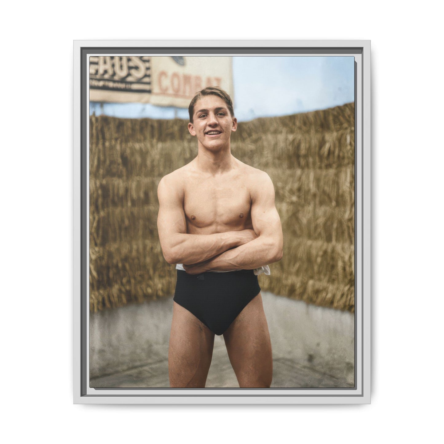 athlétisme 047 | Framed Vintage Photo - Matte Canvas