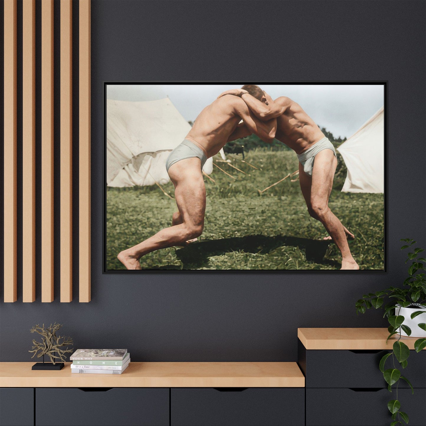 athlétisme 019 | Framed Vintage Photo - Matte Canvas