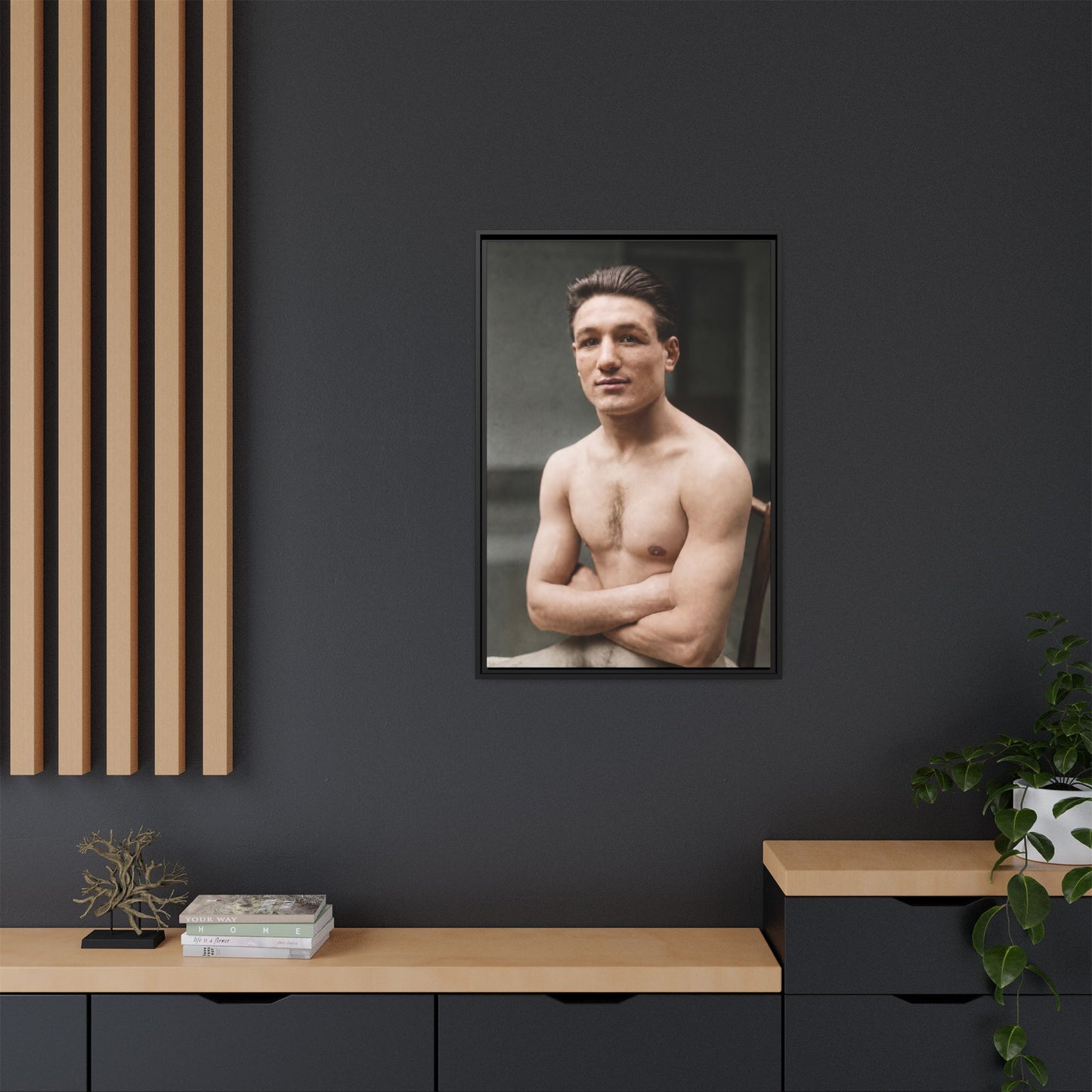 athlétisme 046 | Framed Vintage Photo - Matte Canvas