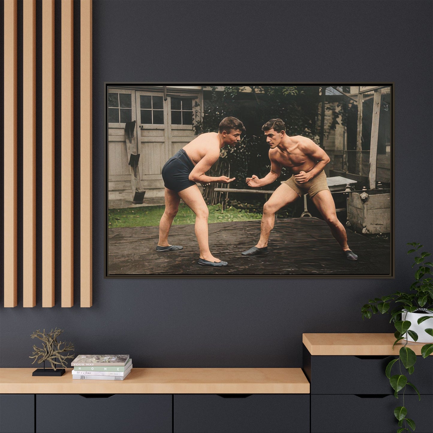 athlétisme 033 | Framed Vintage Photo - Matte Canvas