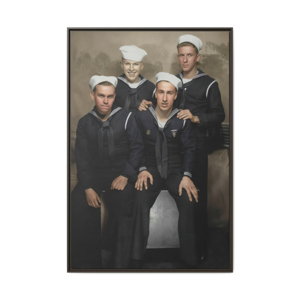 hommes 011 | Framed Vintage Photo - Matte Canvas