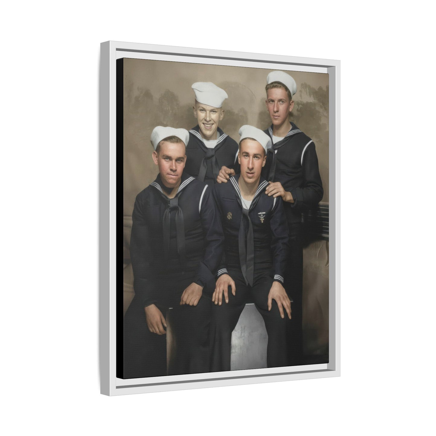 hommes 011 | Framed Vintage Photo - Matte Canvas