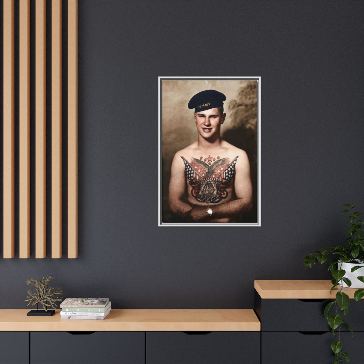 celibataire 037 | Framed Vintage Photo - Matte Canvas