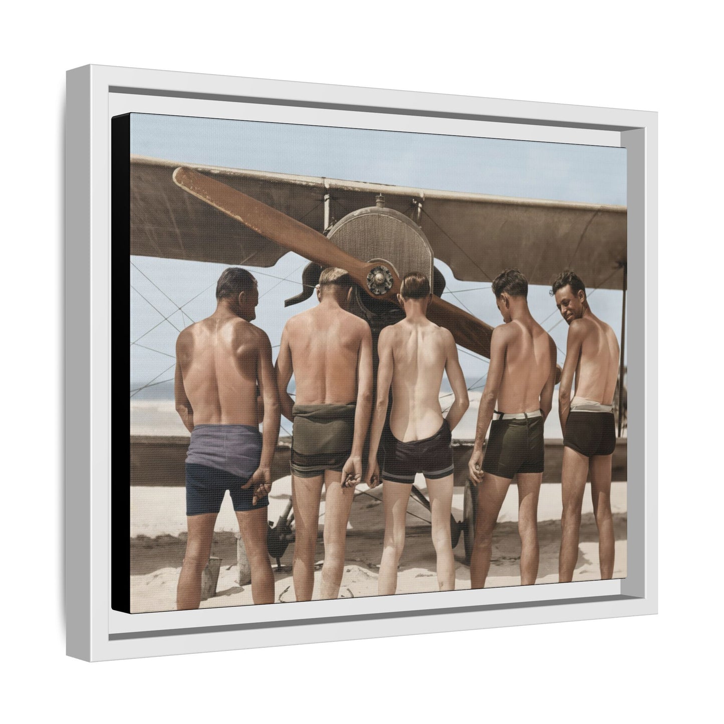 hommes 019 | Framed Vintage Photo - Matte Canvas