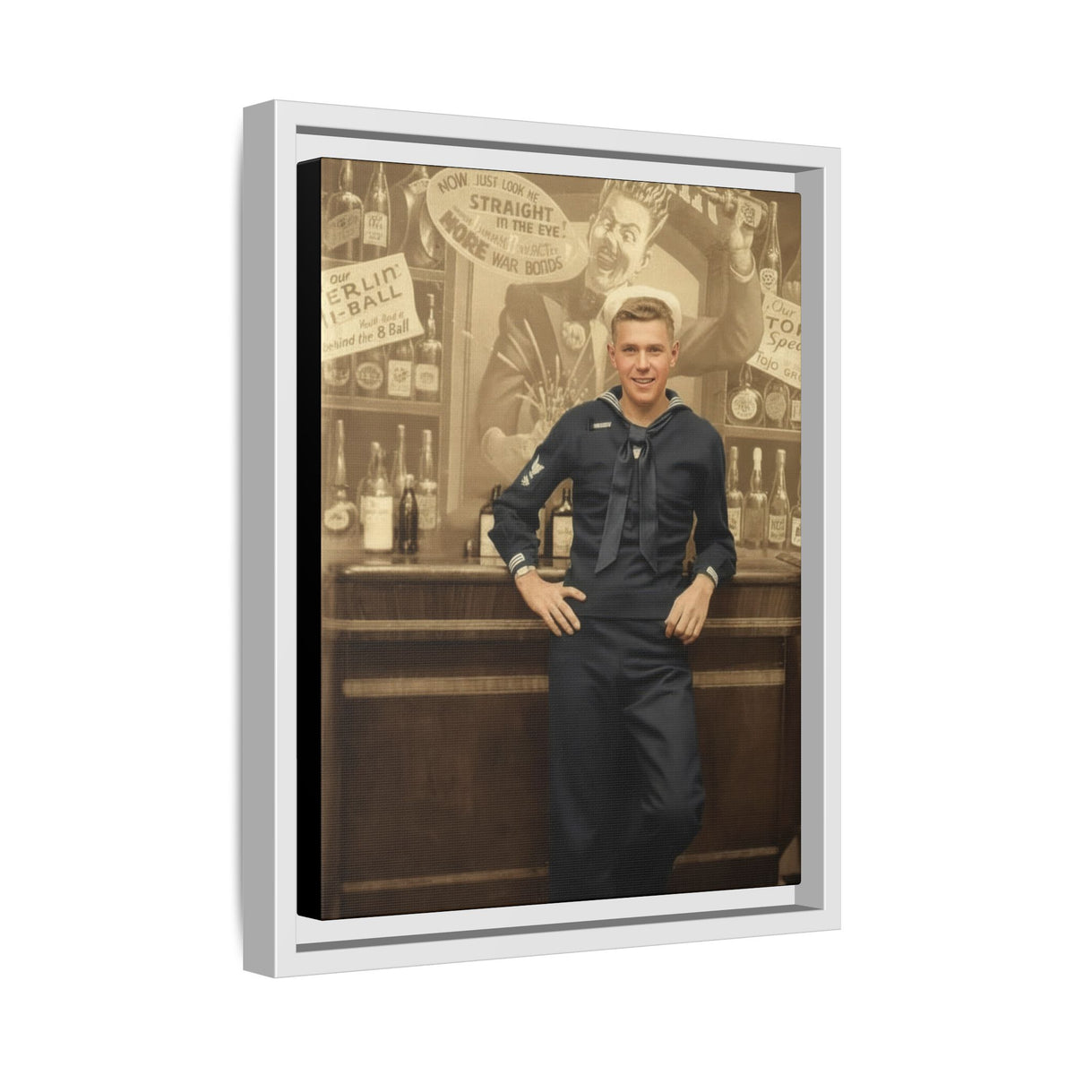 celibataire 006 | Framed Vintage Photo - Matte Canvas