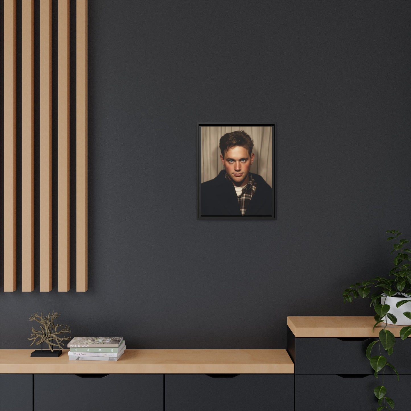 celibataire 001 | Framed Vintage Photo - Matte Canvas