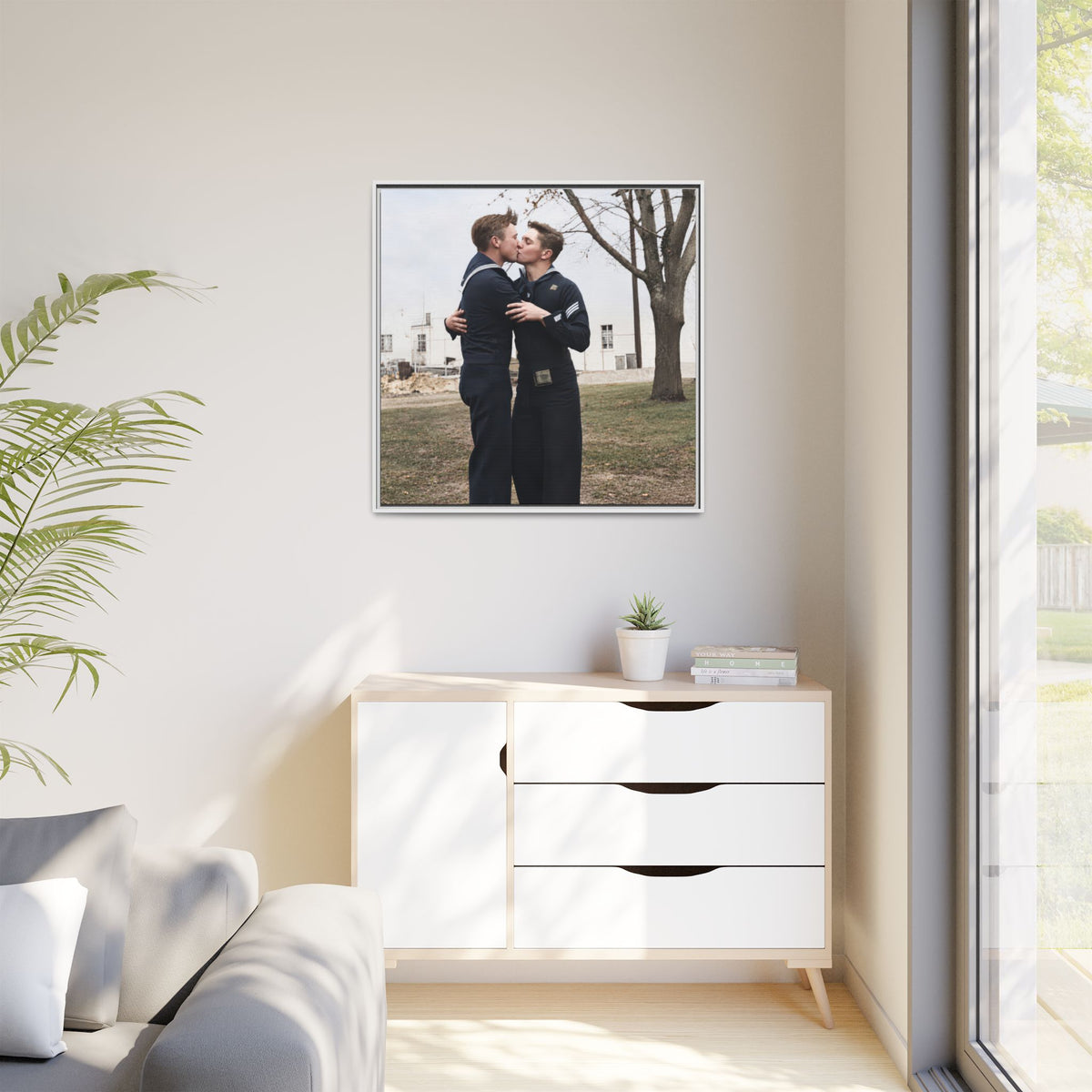 paire 034 | Framed Vintage Photo - Matte Canvas