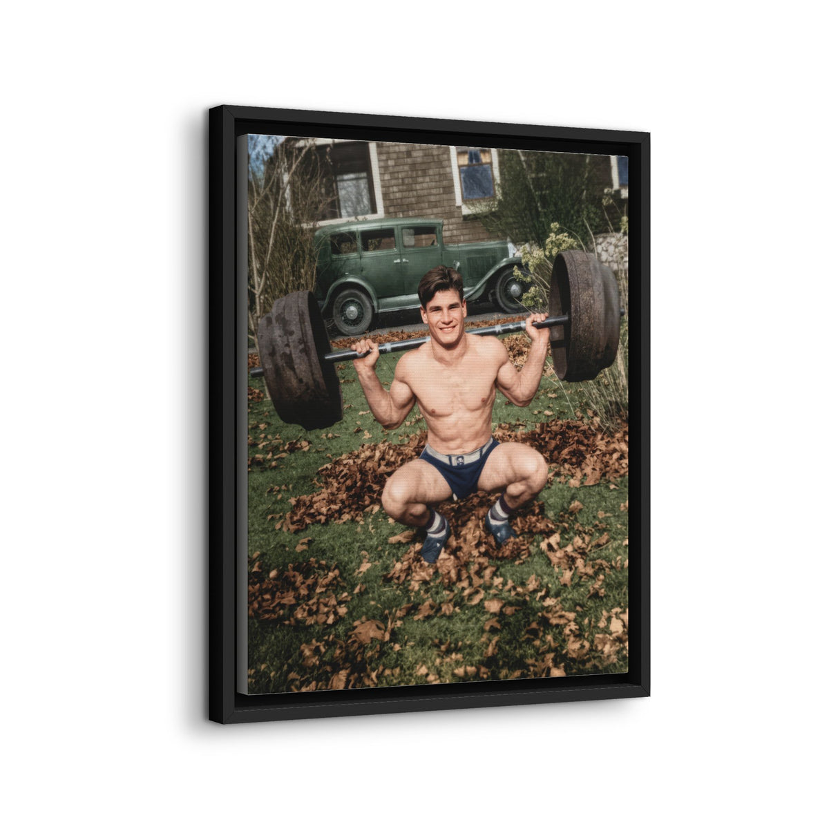 athlétisme 051 | Framed Vintage Photo - Matte Canvas