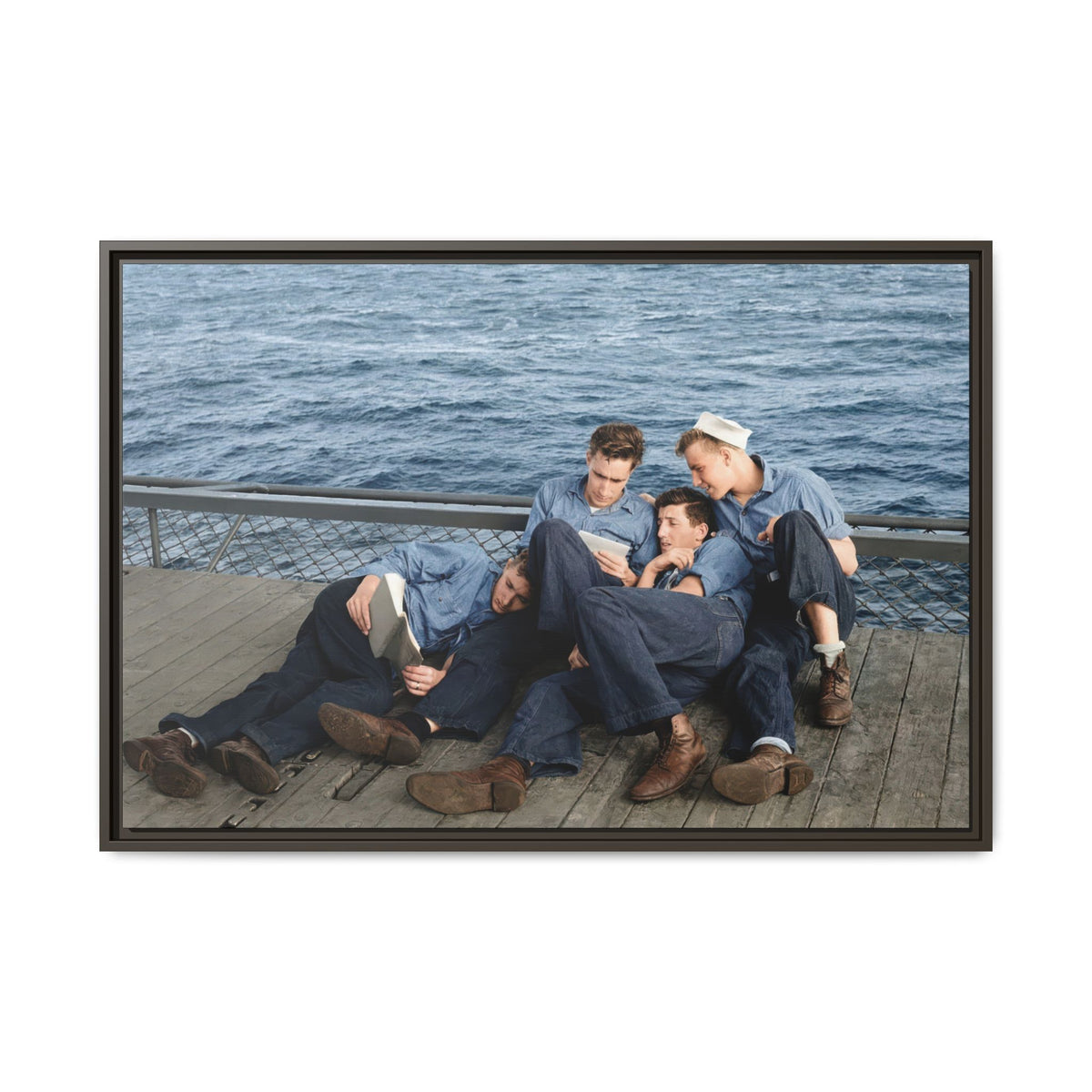 hommes 025 | Framed Vintage Photo - Matte Canvas