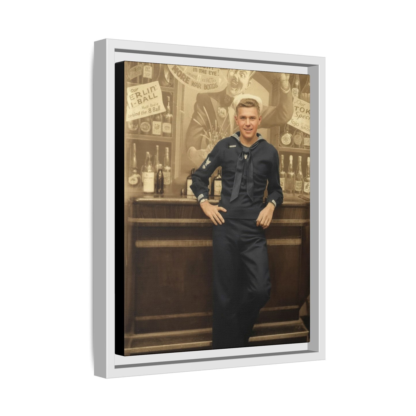 celibataire 006 | Framed Vintage Photo - Matte Canvas
